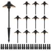 12 Pack Low Voltage Landscape Path Lights 12-24V Outdoor LED Pathway Light