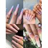 500Pcs XXL Extra Long Nail Tips, No C Curve Clear Square False Nails Professional Set,10 Sizes Ballerina Shaped Straight Fake Nails,Half Cover Press on Nails Extension Kit for DIY Nail Art