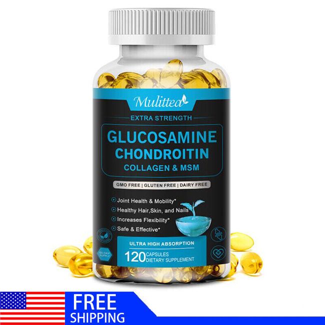 3100mg Glucosamine Chondroitin MSM Vitamin D3 Triple Strength Joint Support