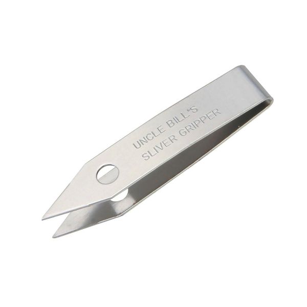 Uncle Bill's Sliver Gripper Tweezers Stainless Steel Keychain Clip Survival Camp