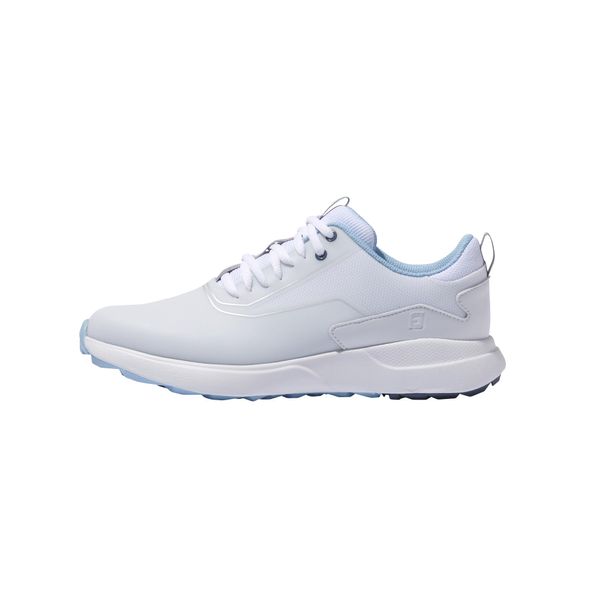 FootJoy Women's Spikeless Performance Golf Shoes, white/light blue