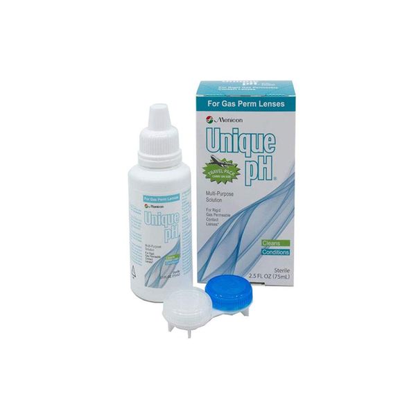 Unique pH Travel Pack- Multipurpose Solution for Gas Permeable Contact Lenses -2.5 Fluid Ounces