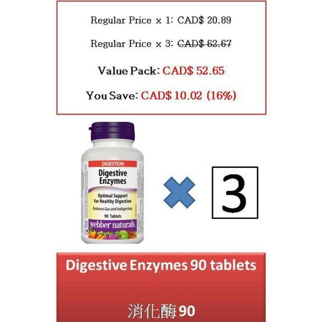 90 T Digestive enzymes - Webber Naturals