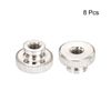 sourcing map Knurled Thumb Nut, 8Pcs M6x1mm Iron Round Knobs Fasteners for 3D Printer Parts, Silver Tone