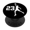 Number #23 White Black Basketball Player PopSockets Adhesive PopGrip