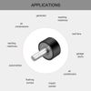 sourcing map M6 Thread Rubber Mounts,Vibration Isolators,Cylindrical Shock Absorber with Studs 20 x 10mm 2pcs