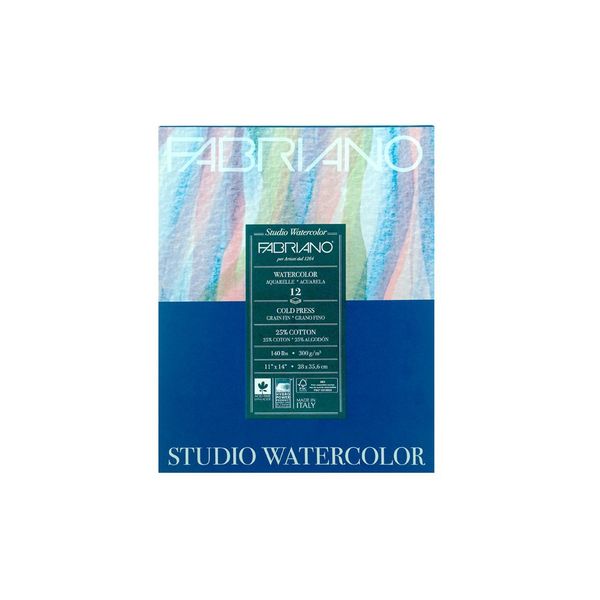 Studio Watercolor Paper 12 Sheet Pad Size: 11" H x 14" W