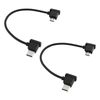 eMagTech 2 Pcs Remote Controller Data Cable 16cm Type-C to Micro USB Compatible with DJI Mavic Mini Pro Air Drone USB-C Remote Controller USB Cable