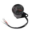Anauto 12V Universal LED Backlight Motorcycle Odometer Speedometer Gauge K/MH Single Indicator (Black)