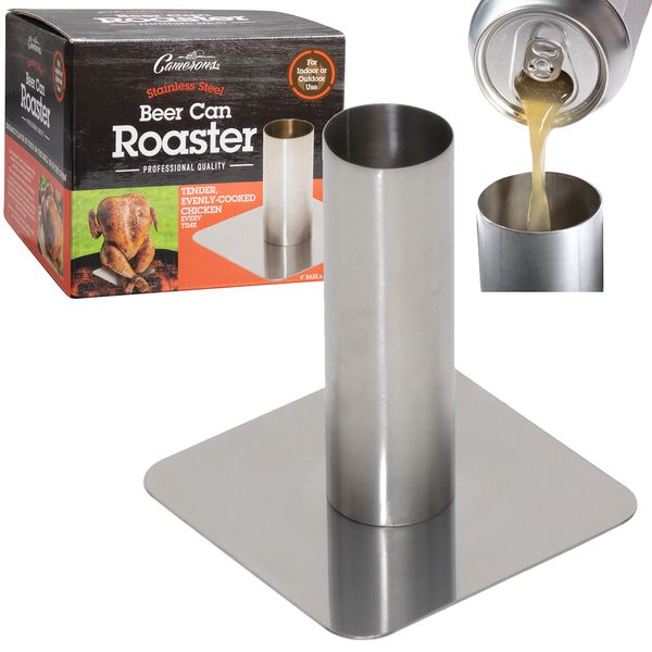 Stainless Steel Beer Can Chicken Stand Roaster - BBQ Beer Can Chicken Holder for Indoor & Outdoor Use - Enhance Meal Flavor w/Juicy Poultry on Barbecue Grill Rack - Great Father's Day Gift for Dad