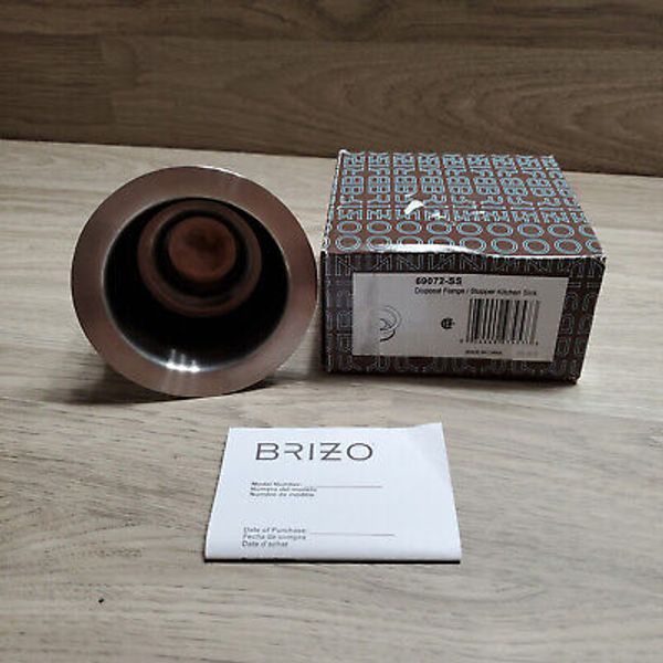 Brizo 69072-SS Kitchen Sink Disposal Flange with Stopper 69072SS Stainless