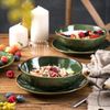 18-Piece Ceramic Dinnerware Set, Service for 6, Includes 6 Dessert Plates, 32Oz 