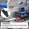 sourcing map 10pcs Tee Wing Knobs Thumb Screws M6 x 30mm Male Thread 27mm Plastic Head T Knobs Adjustable Handles Hand Clamping Knobs Grip Thumbscrew, Black