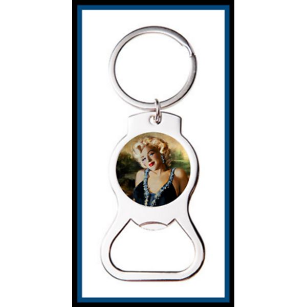 MARILYN MONROE ART CUSTOM BOTTLE OPENER KEYCHAIN KEY RING STOCKING STUFFER GIFT