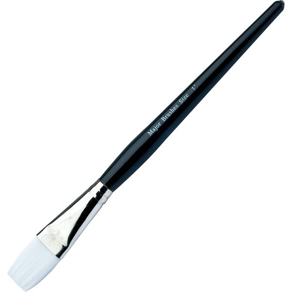 Major Brushes Sable Substitute Bristle Flat Brush Size 1" (25mm)