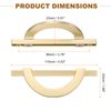sourcing map 2 Pcs 3.78 Inch Kitchen Cabinet Handles, Half Moon Drawer Pulls Cabinet Pull Sliding Door Pull with Screws, Gold