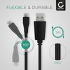 CELLONIC USB Tablet Charger Replacement for 1m Fast Charging 1A Micro USB Data Cable Adapter - Black