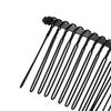 VOCOSTE Non-Slip Hair Side Comb Accessories Metal Black Hair Side Comb Retaining Hair Clips 5cm 12pcs