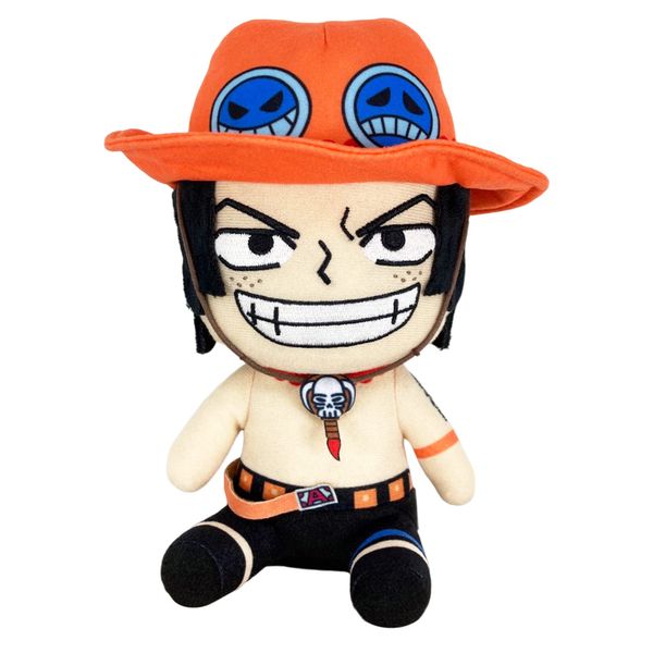 Great Eastern Entertainment One Piece- Ace Sitting Pose Plush 7" H