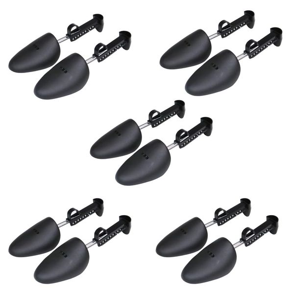 EchoDone 5 Pairs Practical Adjustable Length Men Shoe Tree Shoe Stretcher Boot Holder Shaper Support (Black Color)