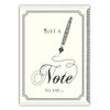 Quire Collections Impressive Card Just A Note, Cream/Black, 115x163mm