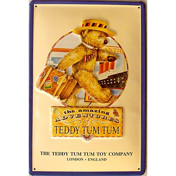 Teddy Tum Tum Tin Sign 20cm x 30cm