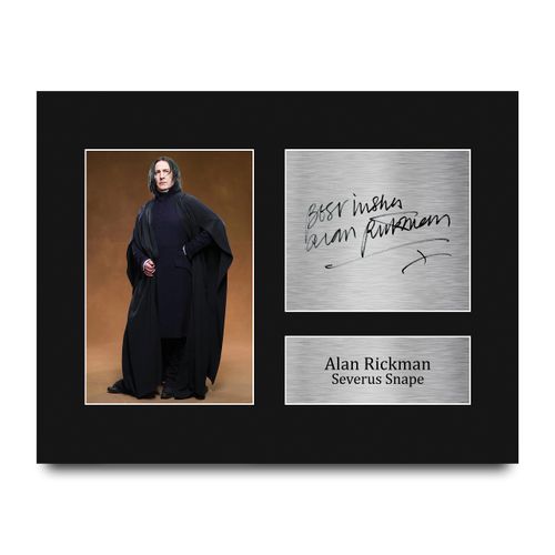 HWC Trading Alan Rickman Severus Snape Harry Potter Gifts Printed Signed Autograph Picture for Movie Memorabilia Fans - US Letter Size