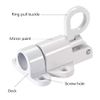 2 Pcs Automatic Spring Latch Lock, Pull Ring Bolt, Suitable for Windows, Wooden & Cabinet Doors (White)