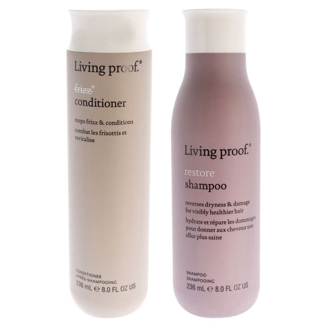 Living Proof No Frizz Conditioner and Restore Shampoo - 2 Pc Kit