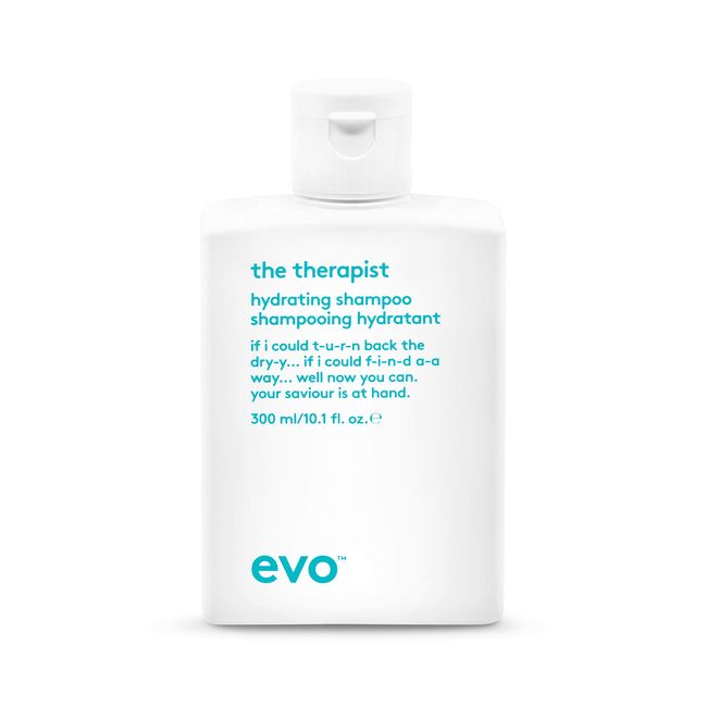 EVO The Therapist Hydrating Shampoo - Hydrates, Strengthen and Softens Whilst Improving Shine - Protects Colour Treated Hair, Helps to Detangle - 300ml / 10.1fl.oz