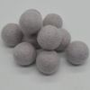 100% Wool Felt Balls - 3cm - 10 Count - Light Silver Grey