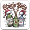 GINgle Bells Drinks Coaster Fun Christmas Mat for Gin Drinker