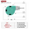 sourcing map Pull Chain Switch 3 Speed 4 Wire Replacement for Ceiling Fan Lamp Light Green Silver