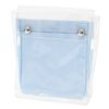 [Pen Case] Clear Square Pen Pouch, White, Blue (Blue/203469)