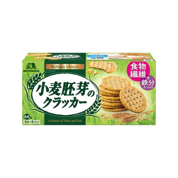 Morinaga & Co., Ltd. Wheat Germ Crackers, 64 Sheets x 4 Packs