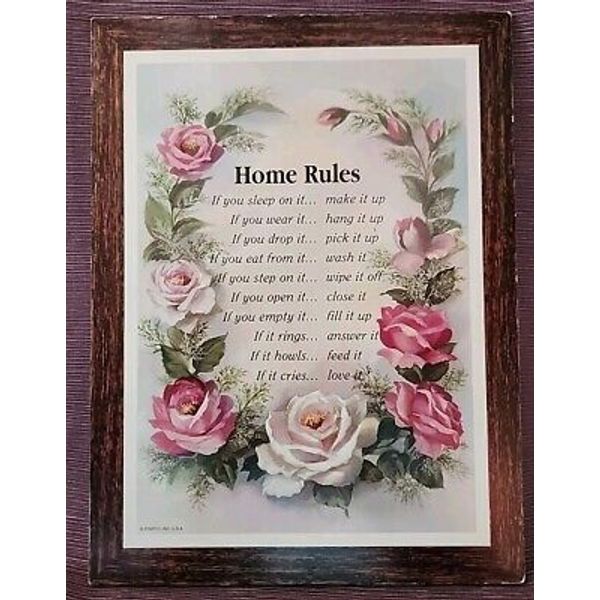 Home Rules Wall Art Decor.