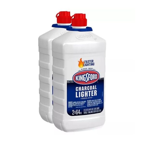 Kingsford Odorless Charcoal Lighter Fluid, 64 Fluid Ounces, 2 Pack