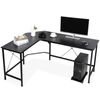 Desk Corner Computer L-Shaped Gaming Laptop Table Workstation Office Black 66"