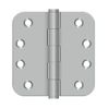 4" x 4" x 5/8" Radius Hinge, Residential in Brushed Stainless
