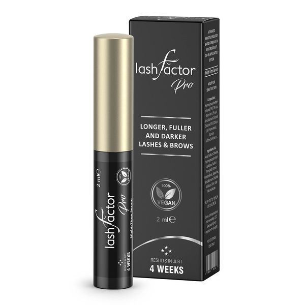 Eyelash Growth Serum, Lash Serum, Eyelash Serum, Eye Lash Serum Rapid Growth, Boost Lash Growth Serum, Advanced Formula for Longer, Fuller, and Thicker Lashes 2 ML - Lashfactor PRO