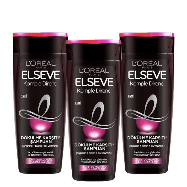 L’Oréal Paris 3'lü Elseve Arginine Direnç X3 Dökülme Karşıtı Şampuan (3x360 ml)