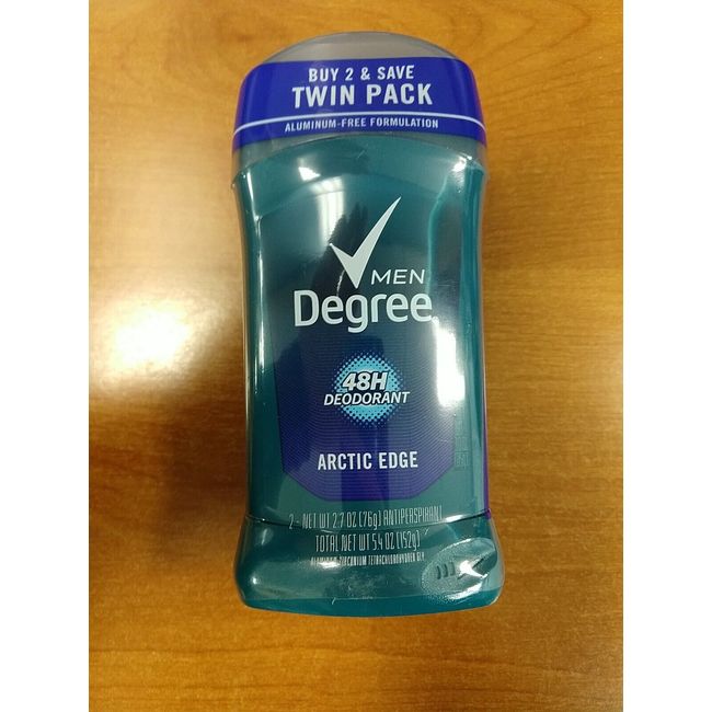 2 Pack: Degree Men Fresh 48-Hr Deodorant Arctic Edge 2.7oz Aluminum Free - W4C