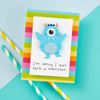 Spellbinders Sentiments Clear Stamp Set from The Monster Birthday Collection, ONE