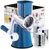 Geedel Rotary Cheese Grater, Kitchen Mandoline Vegetable Slicer with 3 Interc...