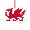 CafePress Welsh Dragon Scroll Ornament 4" x 2.75"