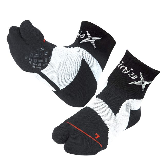 D&M Ninja Cross Volleyball Socks, Functional Socks, For Receiving, 1 Pair, Made in Japan, Black