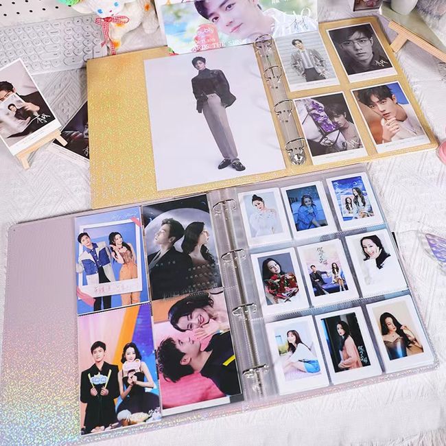 A5 3 Ring Photocards Binder Sleeves 10x15 2 4 Pockets Clear Acid Free 6x4  Photo Album Refill Pages Trading Card Postcard Sleeves