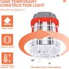 LED Temporary Work Light 100W (Equiv.850W) 14100Lm 5000K High Bay Constraction