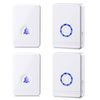 2 Sets Wireless Doorbell Chime Kit Waterproof Button Plug in Receiver 1300 Feet