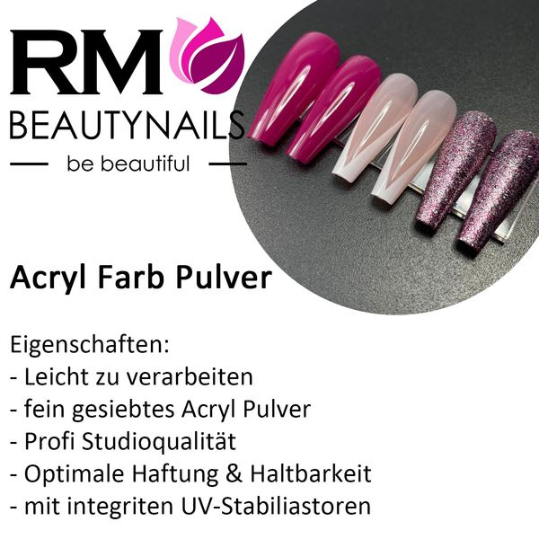 Acryl Farb Puder Pastell Gelb Pulver Nageldesign Nails Fingernagel RM Beautynails 1er Pack (1x 10g)